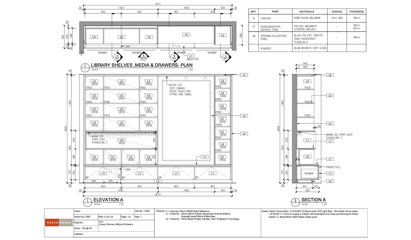 Spaceworks Design production and installation process